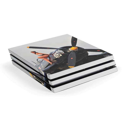 1940s Navy Pin-Up Girl On Corsair Fighter Plane PlayStation PS4 Skins